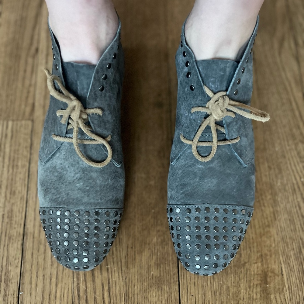 Black stone desert boots